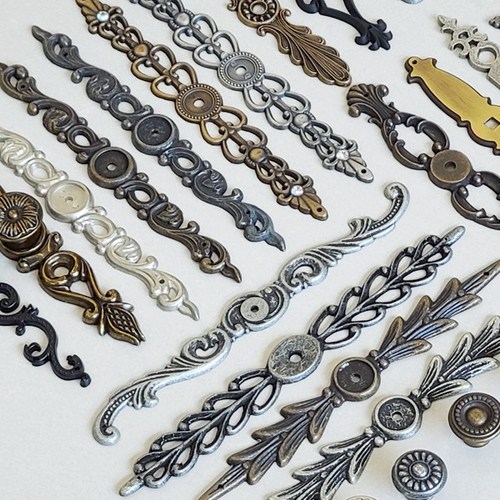 가구손잡이 밑판 세트손잡이 40종 모음 금속 엔틱 가구리폼 고급가구용 DIY, B19. 국화(특대)밑판만-엔틱, 1개