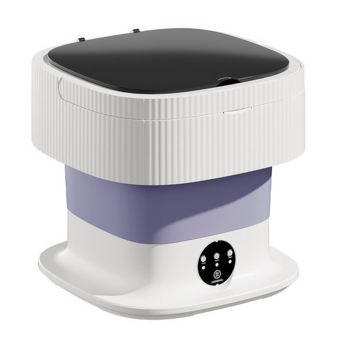 RUNHome 미니 세탁기 휴대용 드럼 ****** 양말 자동 탈수기, 퍼플