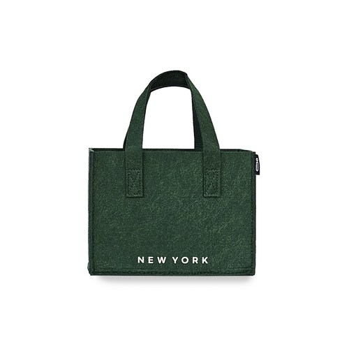 Bdoit 가벼운 부직포 커피 맥주 와인 포장 칸막이 가방 미니 펠트백, 1개, 딥그린_소형