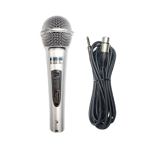 데닉스 DY-700 유선마이크 노래방 행사용 마이크, 실버
