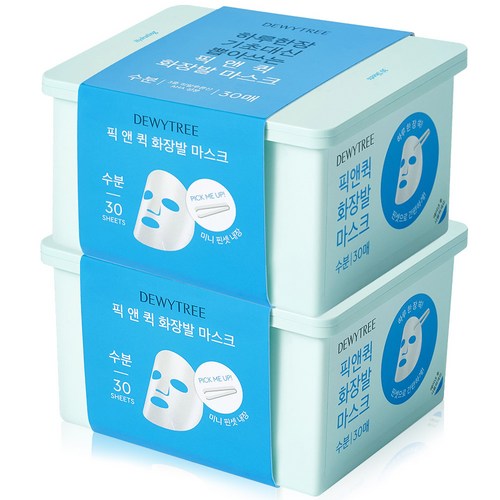 듀이트리 픽앤퀵 뽑아쓰는 마스크팩, 30개입, 2개