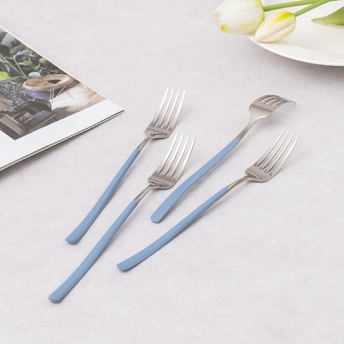 브리앙뜨 펄인러브 포크, 4개, 스카이블루