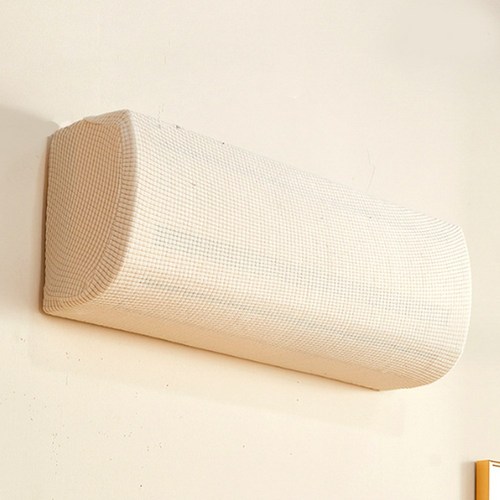 사이즈고민 없는 스판 와플 일체형 벽걸이 에어컨 커버 덮개, 말차그린