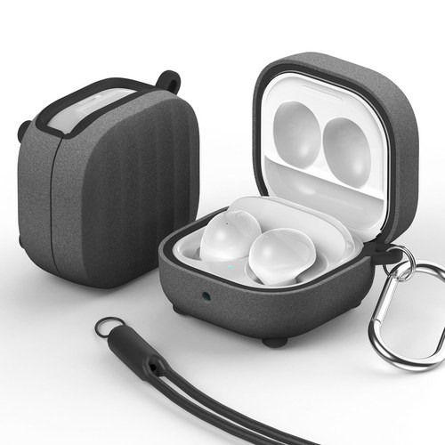 케이맥스 갤럭시 버즈 캐리어 케이스 + 카라비너 + 실리콘줄, 갤럭시 버즈2프로, 버즈2, 버즈프로, 버즈라이브, 샌드, 1개