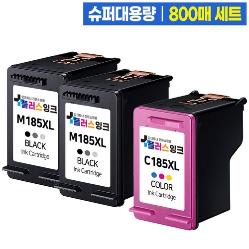 삼성 INK-M185 INK-C185 1세트 3배 대용량 SL-J1680 J1683 J1685 SL-J1780W J1780DW J1785W 호환잉크, 3배용량 [검정2개+컬러1]