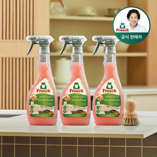 [김혜자 세제] 프로쉬 독일 자몽 기름때 클리너 500ml 단품 청소 세제, 3개