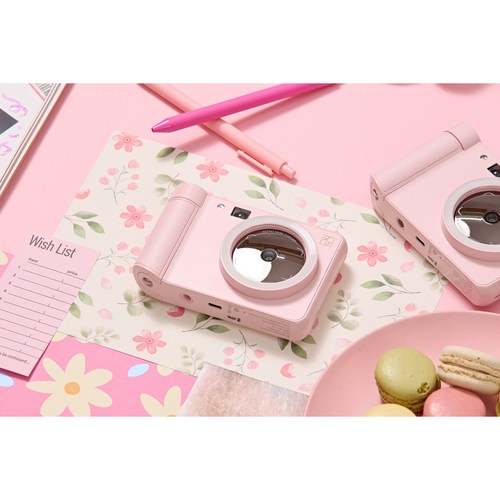 쉽고간편하게 골라뽑는 즉석필름 카메라 스티커사진기 HPRT Z1, 1개, 핑크