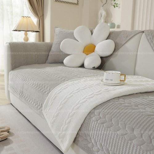 오라이프샵 플라워 극세사 사계절 쇼파패드 미끄럼방지 논****** WO2