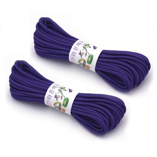 [라온매듭키트] 파라코드 매듭끈 생존팔찌 무지개 스트링 4mm x 10yd 2개