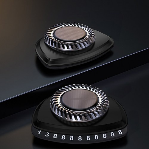 감성플랜 아리엘 태양열회전 주차번호판 방향제, 화이트머스크, 블랙, 1세트