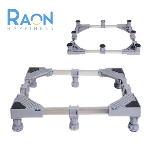 세탁기 건조기 냉장고 받침대 통돌이 아기사랑, 빅사이즈 강화 프레임 [그레이], 1개