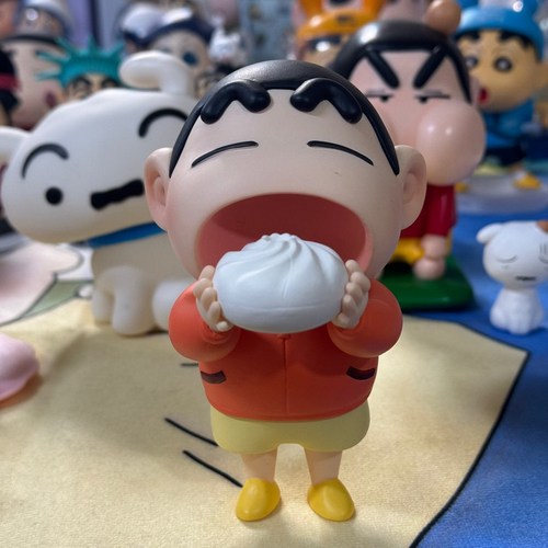 짱구 만두 먹방 피규어 굿즈 소품 장식품 인테리어 11cm, 1개