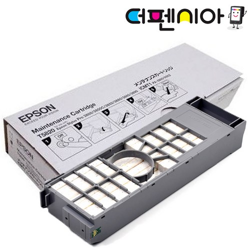 엡손 T5820 T582000 정품 유지보수탱크 Stylus Pro 3800 3880 SC-P800 유지보수상자, T5820 (T582000) 유지보수탱크/정품, 1개