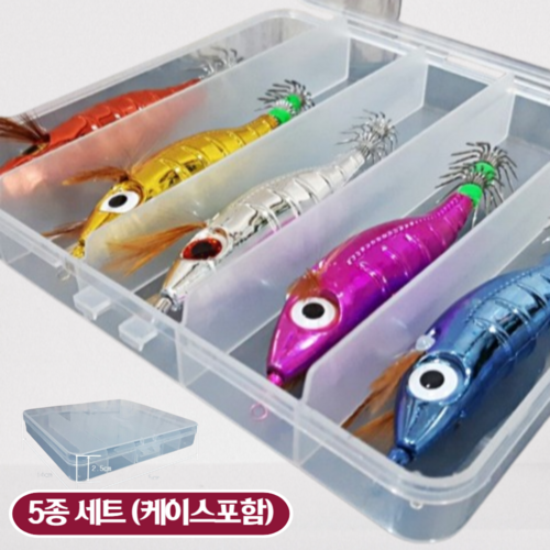 쿱스 왕눈이 에기 5종 세트 테클박스 포함 쭈꾸미 문어 갑오징어, 1세트