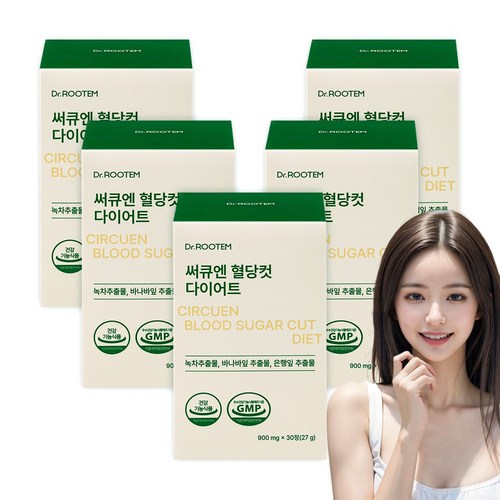 닥터루템 녹차 카테킨 바나바잎 써큐엔 혈당컷 다이어트 체지방 감소 혈당케어, 5개, 30정