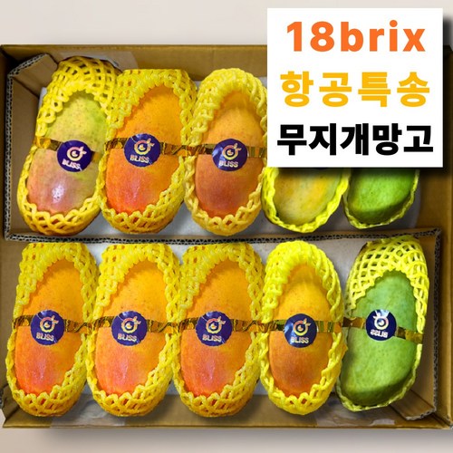 [호텔 납품] 고당도 항공직송 무지개망고 마하차녹 망고, 4kg (8-12과), 1개