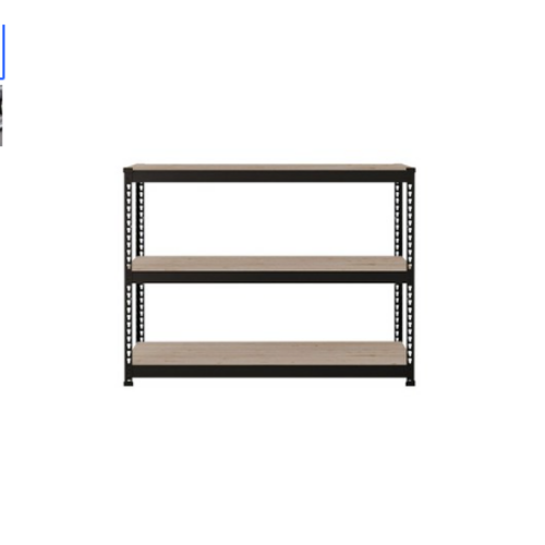스피드랙 3단 1500 x 600 x 1200 mm 3단 무볼트 조립식 철제 선반 앵글 펜트리 렉 베란다, 블랙