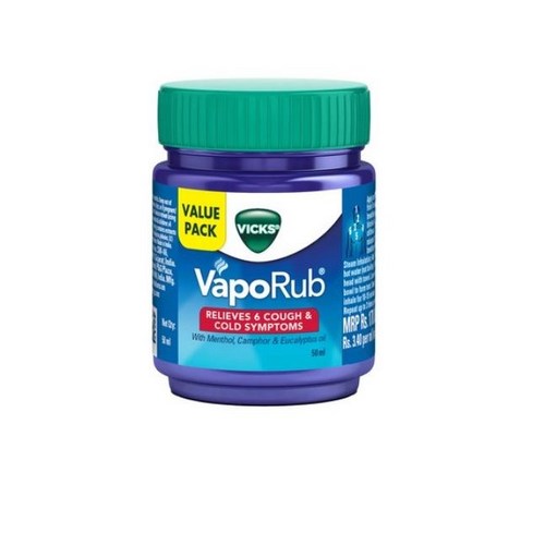 Vicks 빅스 VapoRub RELIEVES 6 COUGH & Cold SYMPTOMS 코막힘 크림 50 ML, 3세트, 50ml