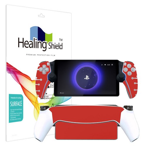 힐링쉴드 소니 플레이스테이션 포탈 레드 외부보호필름 세트, 1개
