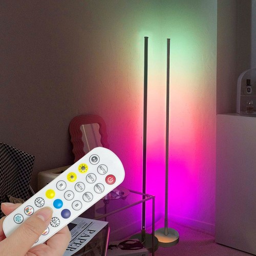 레나에너지 RGB 플로어 뮤직 반응 장스탠드 조명, 화이트