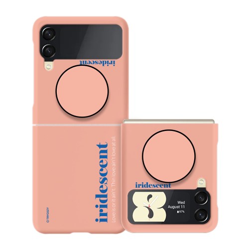 무드 Z플립3/Z플립4 하드케이스+원형스마트톡