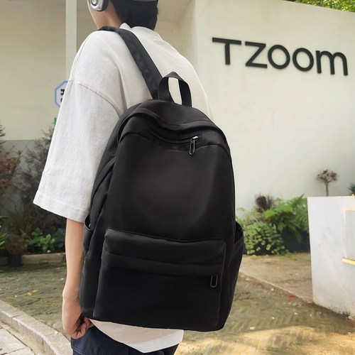 비에앤제 남녀공용 심플 데일리 무지 백팩 책가방