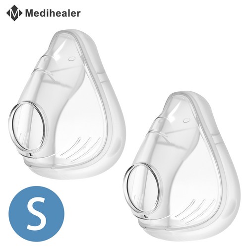 메디힐러 CPAP 양압기 풀페이스 마스크 쿠션 1+1 교체용 레즈메드 AirFit F20 쿠션이랑 호환 가능-S, 2개
