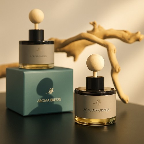 아로마브리즈 퍼퓸 우드볼스틱 차량용 디퓨저 120ml, 블랙체리 120ml, 2개