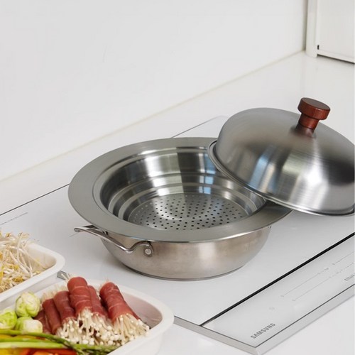 오슬로 3단 찜기&커버 세트 16-26CM, 26cm, 1개