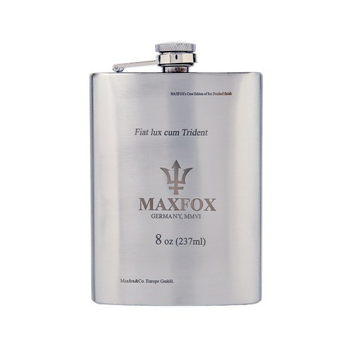 막스폭스[MAXFOX] 프리미엄 힙플라스크 8oz-Crest 에디션, 237ml - 등산 물병 추천