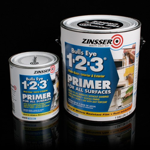 [ZINSSER] 진저 123 수성 프라이머(백색)/Bulls Eye 123 WaterBase Primer/실내외겸용 다목적하도제/미국생산, 946ml (1Quart) - 568.0175, 946ml, 1개