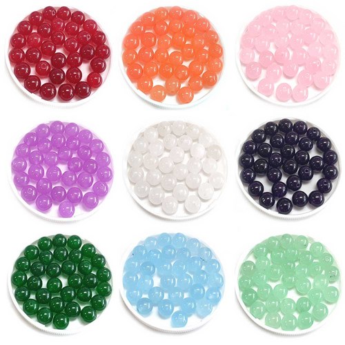 ALL 원석비즈 원석알 백옥 착색석 팔찌재료 한팩, OE-38, 1개