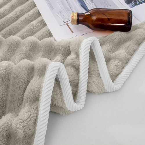 1+1 두꺼운 고밀도 부들부들 양면 이불 무릎 극세사 밍크 담요 100X150