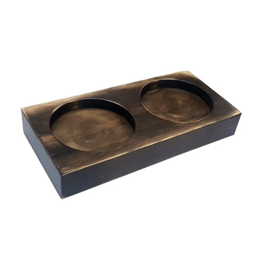 빈티지 2구 소스볼 받침 캠핑 소스 그릇 양념 종지, 단품, 1개