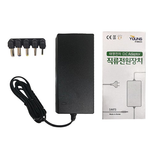 태영전자 전자식아답터 TY 12V 5A 코드분리형, 1개