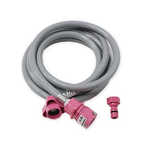 대복쿠팡 세탁기에 물 공급하는 호스설치를 쉽고 간단하게 설치하는 호스와소켓, 1개, 2m 세탁기호스 온수빨강색