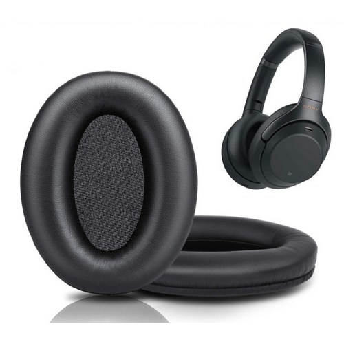 소니 소니 WH 1000XM2 MDR 1000X 이어 패드 쿠션 커버 헤드폰 헤드셋 교체 스펀지 캡 귀 마개 수리, [블랙]전용 이어패드 1쌍(:2개)