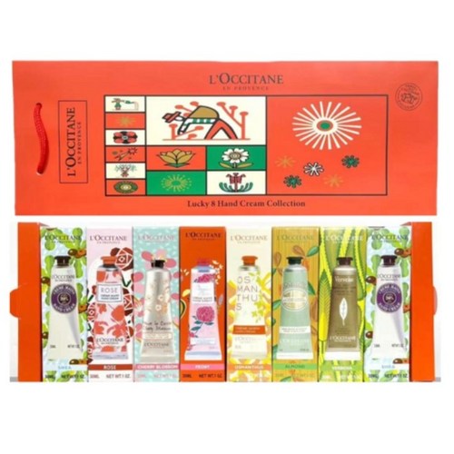 럭키 록시땅 핸드크림 30ml 8종 기프트 세트, 1박스