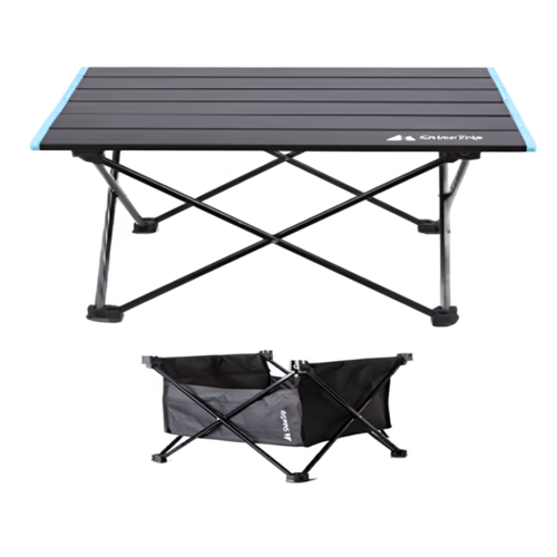 테이블 초경량 접이식 캠핑 수납바스켓 포함 블랙 감성 차박