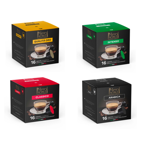 네로노빌 이탈리아 돌체구스토 호환 에스프레소 캡슐 커피 4종 64캡슐, 단일수량
