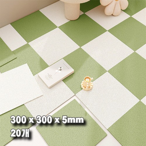 에이제이케이 [정품] 논****** 다용도 흡착식 미끄럼방지 바닥 카페트 바닥 조각매트, 그린, 20p
