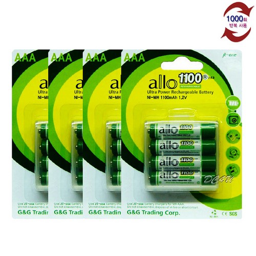 제이티원 AA AAA 대용량 충전지 배터리 3050mAh 장난감 도어락 시계 리모컨, 1세트, 16개입, AAA 16알(작은거)