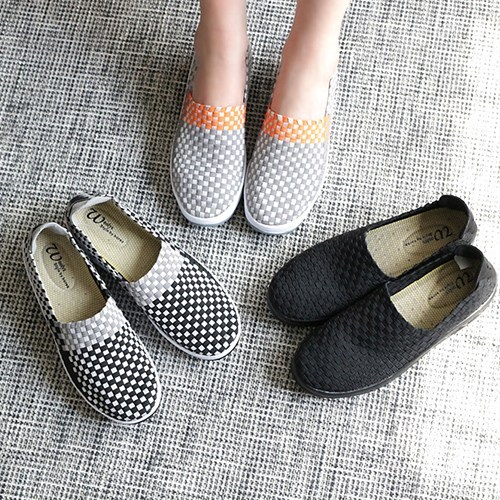 준디자인 4cm 키높이 여성 스판 우븐 슈즈 ******온 밴딩 스니커즈 운동화 발편한 쿠션 신발 경량 가벼운 푹신한