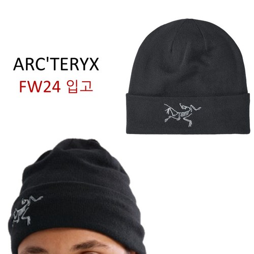 [국내매장판] 아크테릭스 모자 비니 엠브로이더드 버드 토크 FW24 BLACK AEOFUX7562-BLK