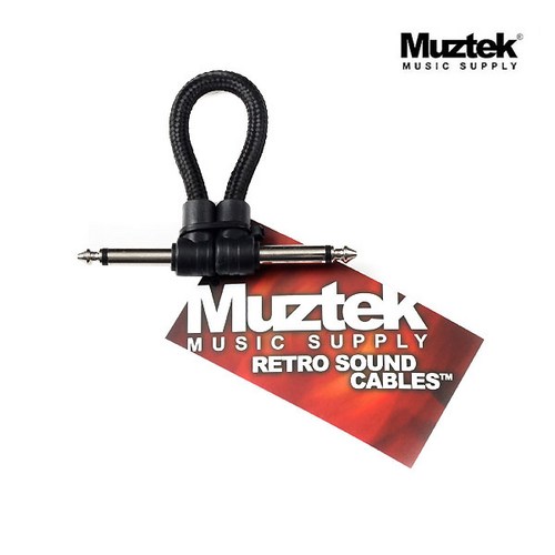 (지엠뮤직_케이블) Muztek RS-15 이페터케이블(15cm) RETRO SOUND CABLE 뮤즈텍 기타케이블, 단품 - 기타 케이블 추천