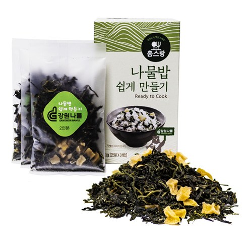 홈스랑 나물밥 간편나물밥 강원나물 나물밥 쉽게만들기45g, 1개, 45g - 강원도 음식 추천