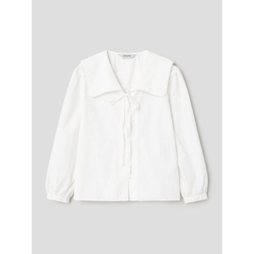 매장정품 8SECONDS 에잇세컨즈 카라 화이트 블라우스 125364MQ81 1203809