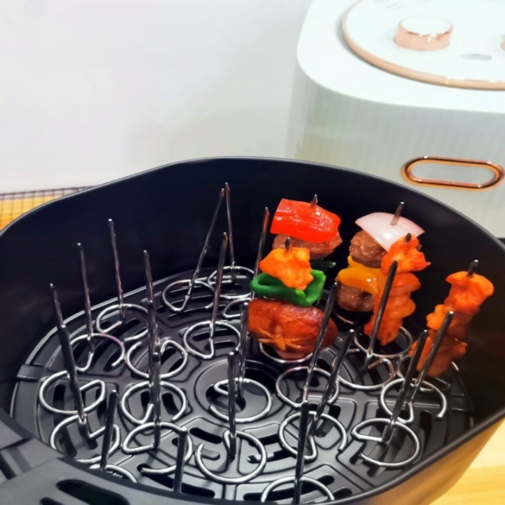 에어프라이어 오븐 수직그릴 꼬치 스테인레스 바비큐 꼬치구이 거치대