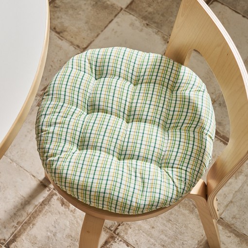 모던하우스 L 선염체크 원형방석