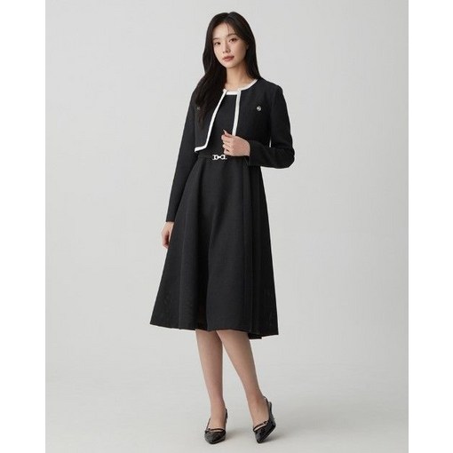 백화점 정품 플라스틱아일랜드 SET 트위드 JK 벨트 슬리브리스 원피스 PS1WO201